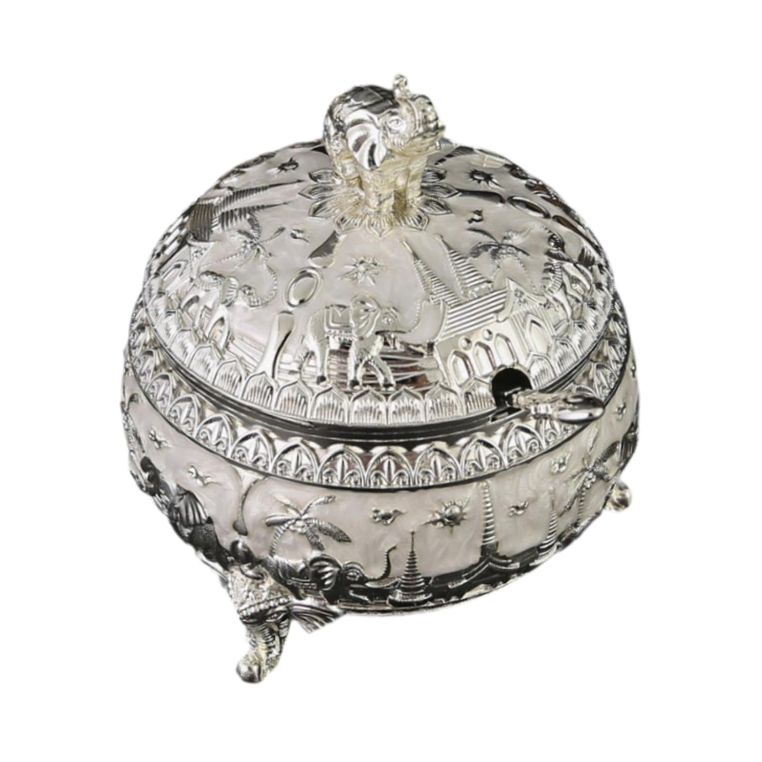 Декоративна захарница със слон | Антична бонбониера - снимка 3