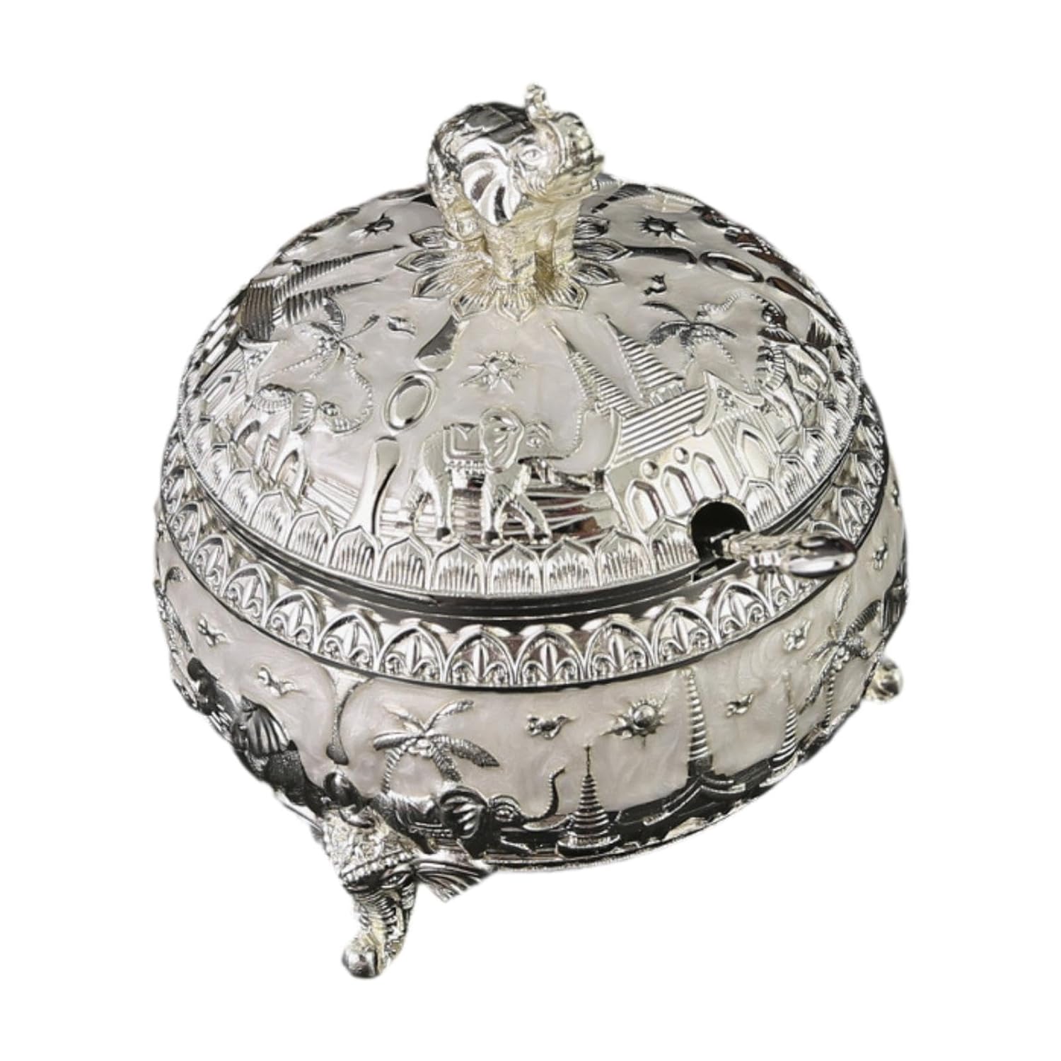 Декоративна захарница със слон | Антична бонбониера - снимка 2