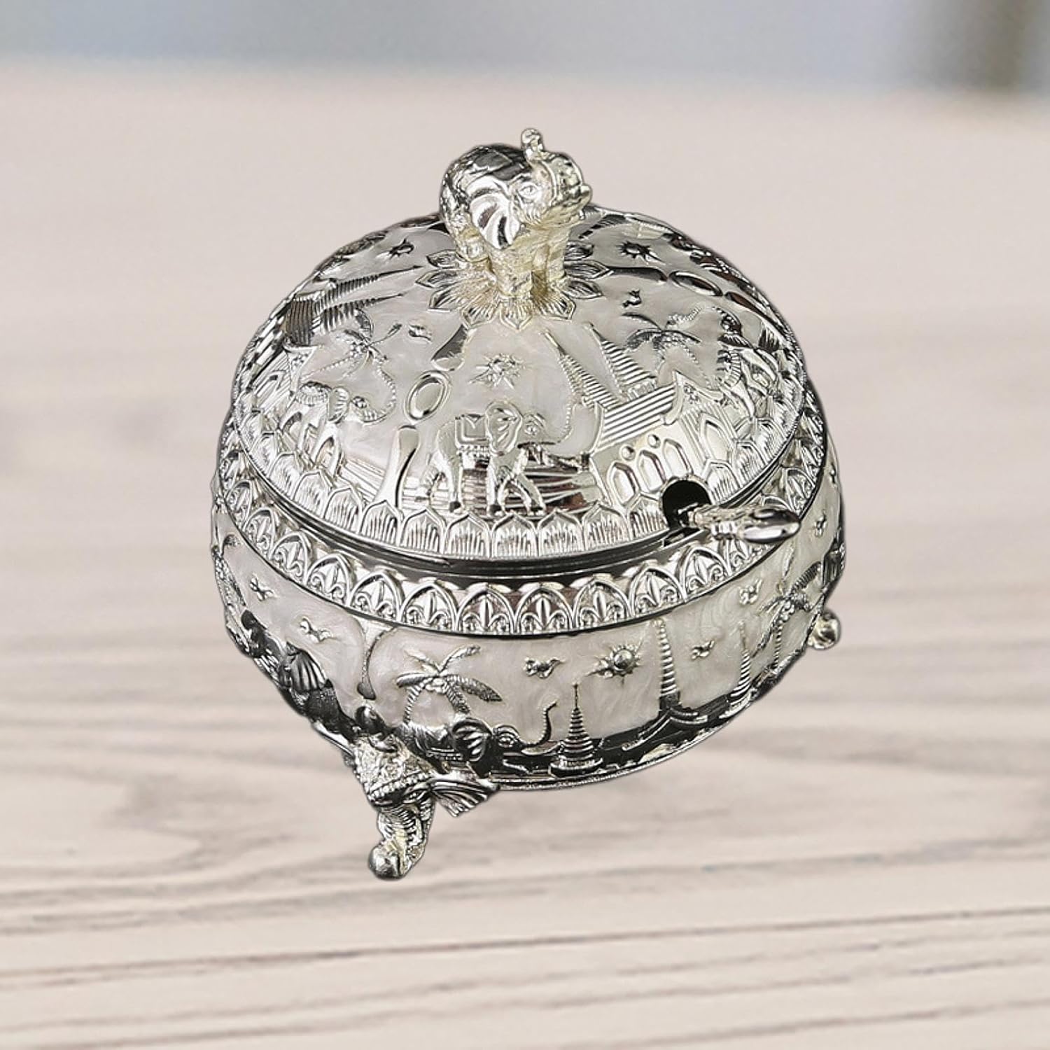 Декоративна захарница със слон | Антична бонбониера - снимка 6