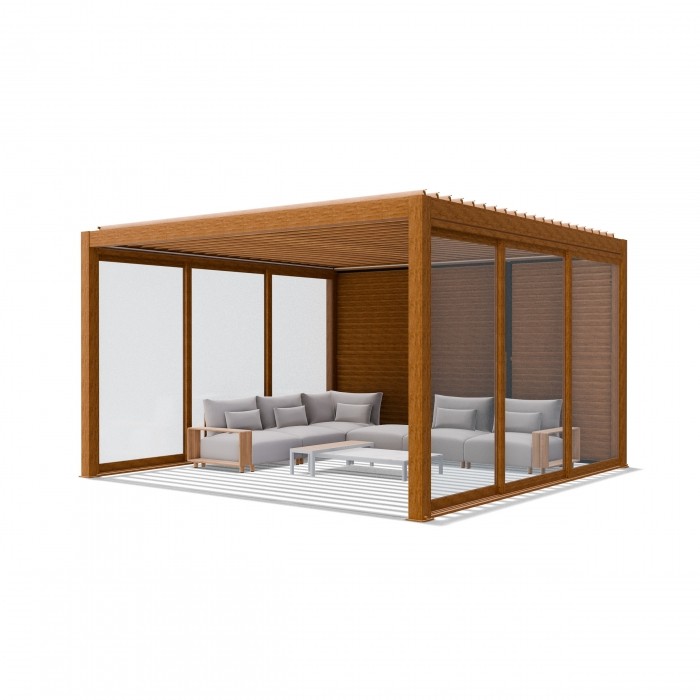 Електрическа пергола LUXE 4x4 м алуминий с LED - снимка 11