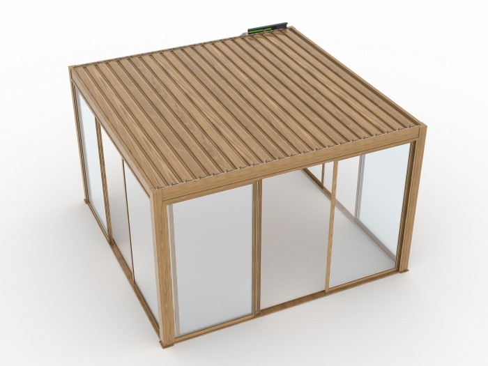 Електрическа пергола LUXE 4x4 м алуминий с LED - снимка 10