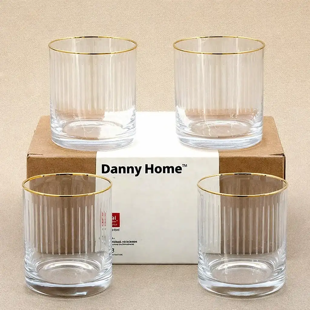 Комплект 4 чаши за уиски Danny Home – 420 мл | Лукс, стил и качество - снимка 1