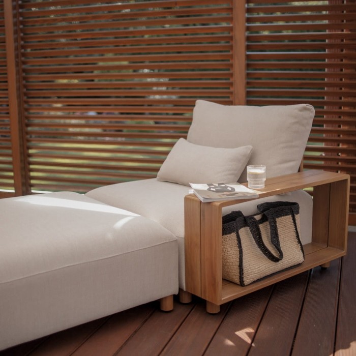 Комплект мебели Kalem бежов с калъфи и 2 маси - снимка 10