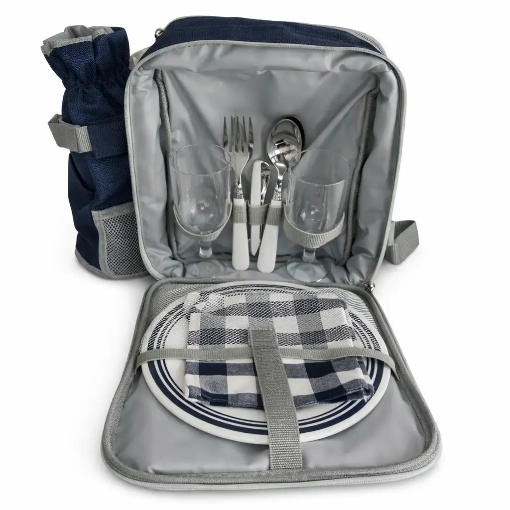 Компактна чанта за пикник с термо-калъф за бутилка. - снимка 3