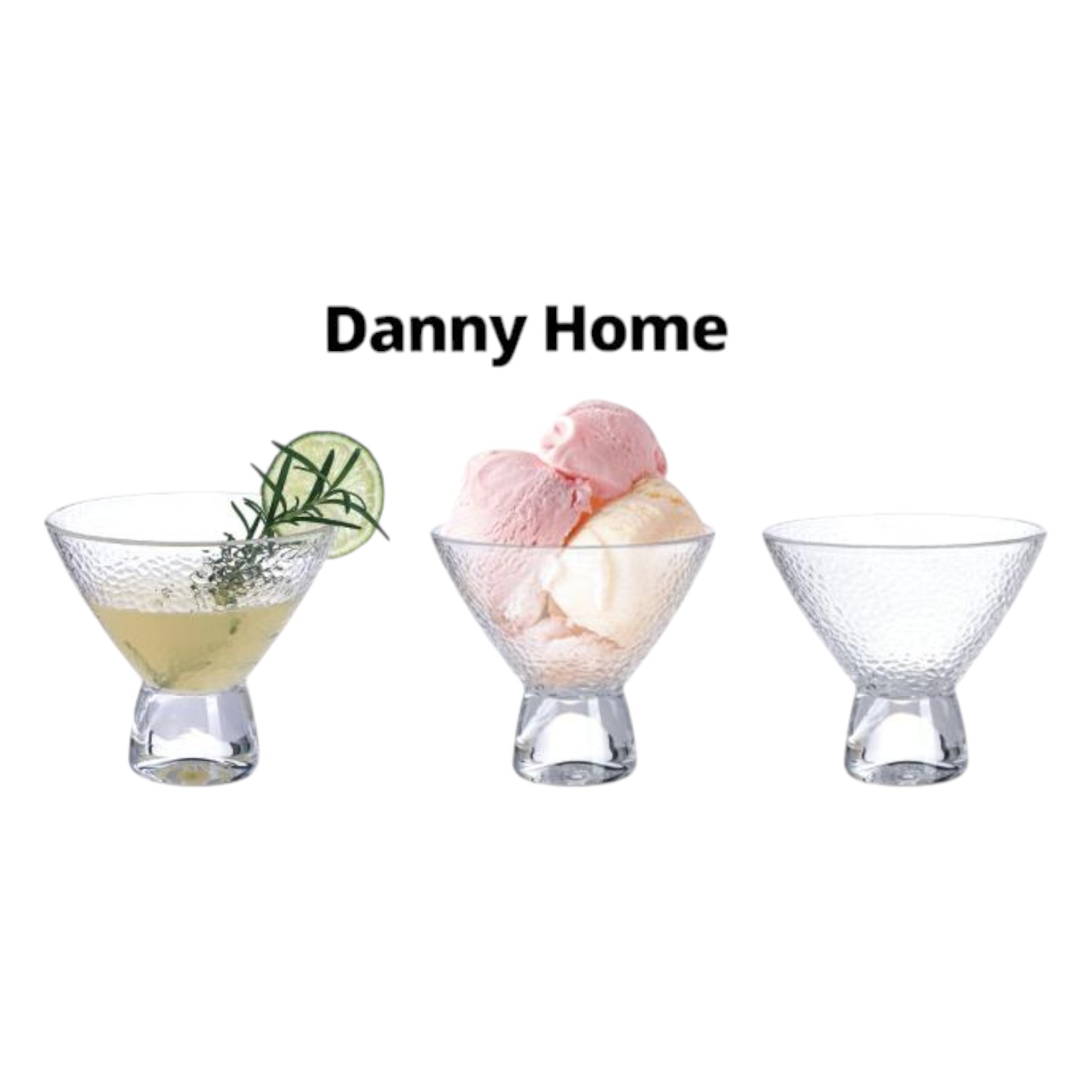 Десертни чаши Danny Home 1988-107, 3 броя 225 мл - снимка 1
