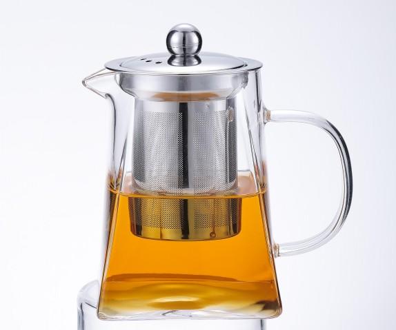 Стъклен чайник с инфузер 450 мл | Glass Teapot - снимка 1