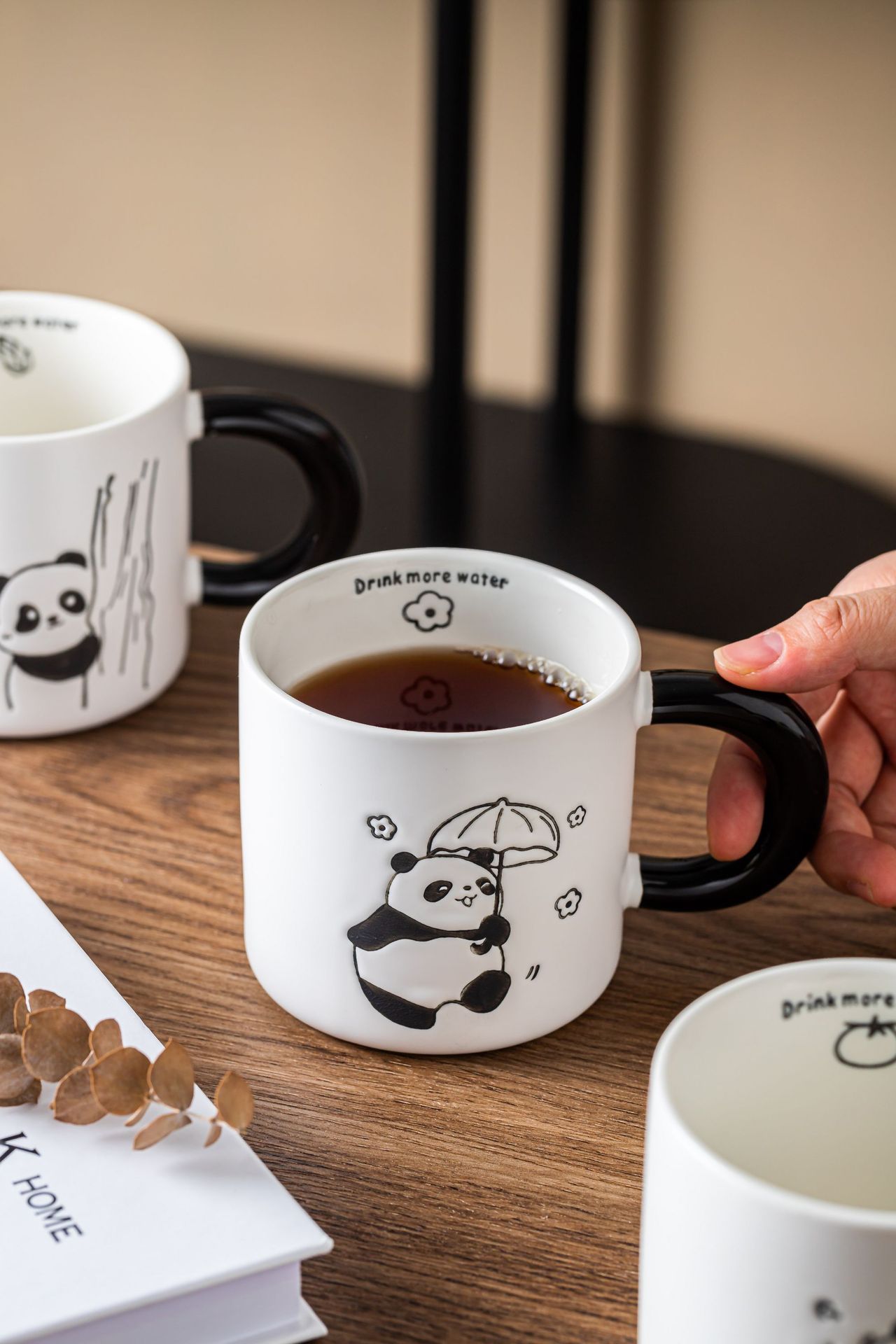 Керамична чаша Панда 380 мл за кафе и чай - снимка 5