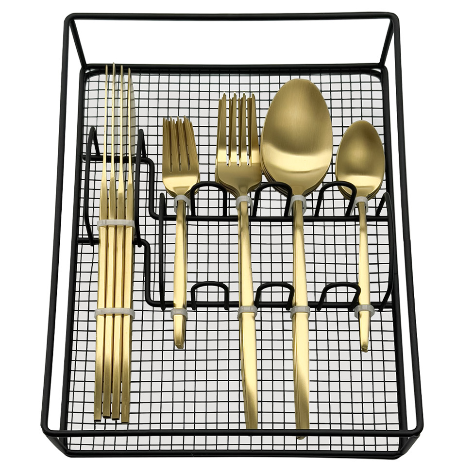 Комплект златни прибори Danny Home DH-ZYB094-21MG, 21 части - снимка 3 Комплект златни прибори Danny Home DH-ZYB094-21MG, 21 части - снимка 3