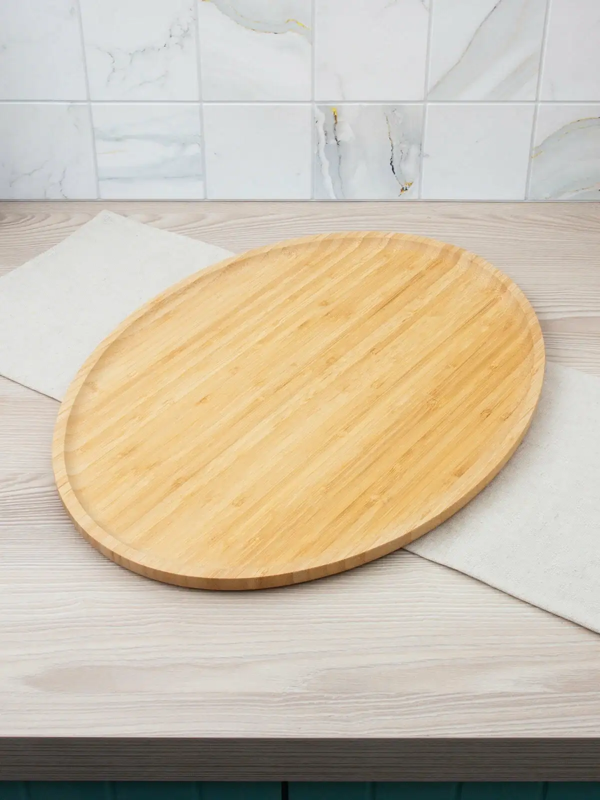 Бамбуково овално плато 35 x 25 см - снимка 2