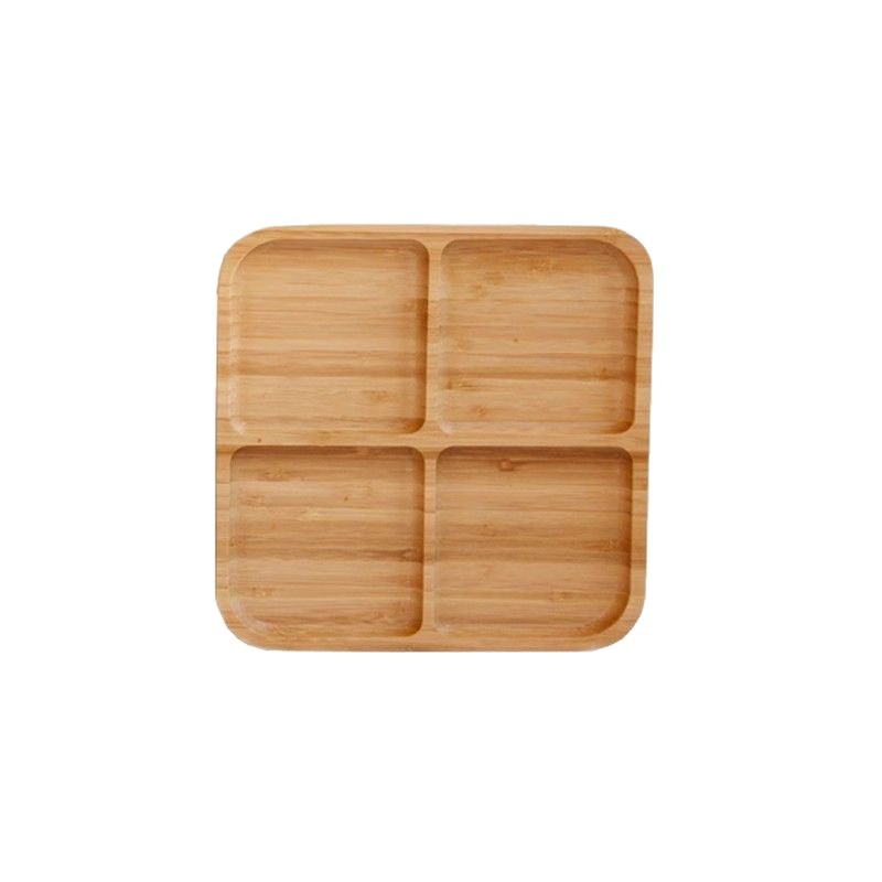Бамбуково плато с 4 отделения 30 x 30 см - снимка 1
