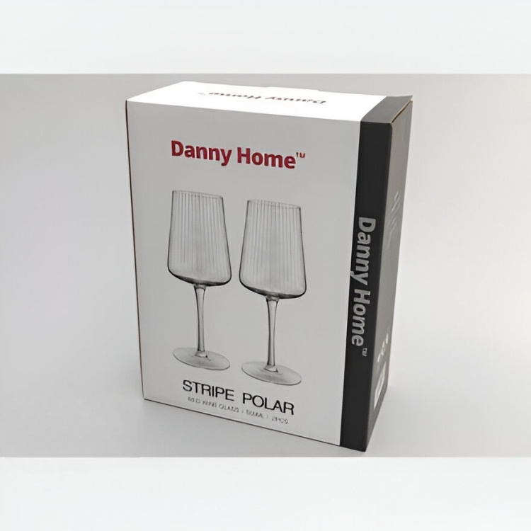 Комплект 2 стъклени чаши за вино Danny Home 550 мл - снимка 2