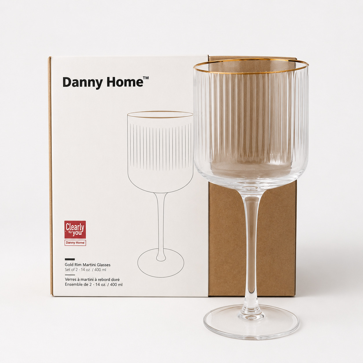 Комплект чаши за вино Danny Home 400 мл, 2 бр. - снимка 1