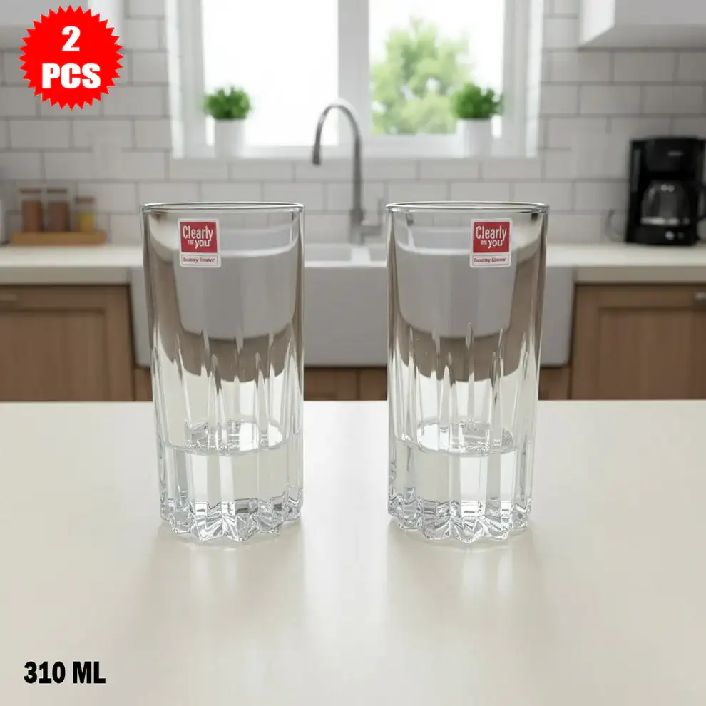 Чаши за вода Danny Home 1988-236 CRYSTAL 2x310 мл - снимка 3