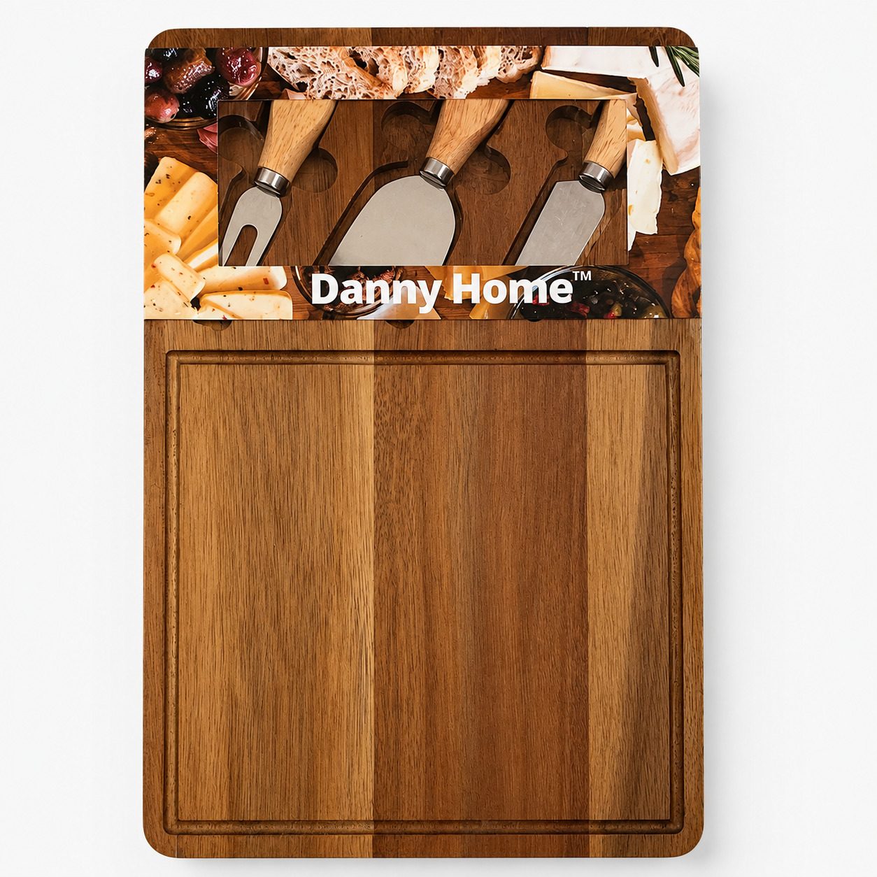 Дъска за рязане Danny Home с ножове за сирена - снимка 1 Дъска за рязане Danny Home с ножове за сирена - снимка 1