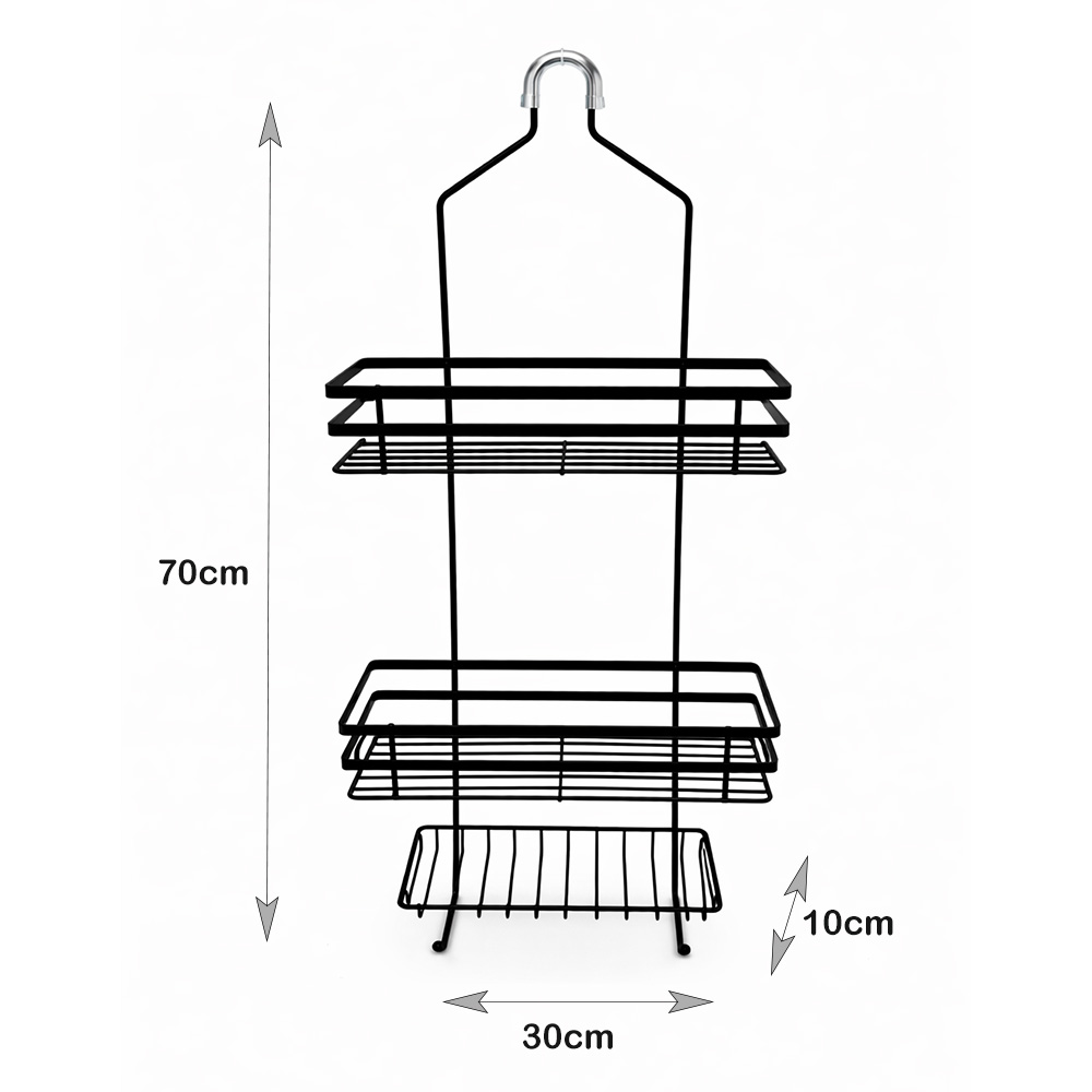 Етажерка за баня Danny Home ZYB025 3 нива 30x10x70 см - снимка 3