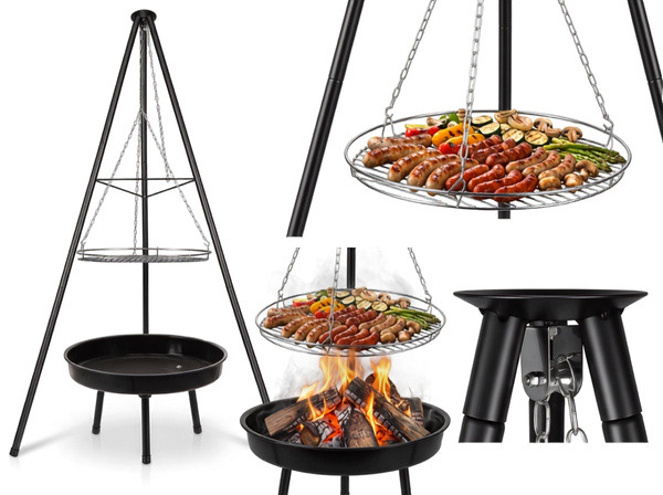 ADJUSTABLE HANGING GRILL ON TRIPOD 95 X 95 X 147 CM - снимка 7