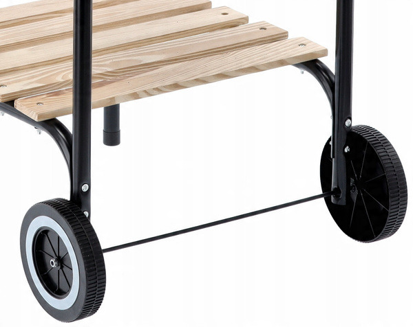 AMERICAN CHARCOAL BBQ WITH SIDE SHELVES AND WHEELS 96 x 45 x 75 CM - снимка 9