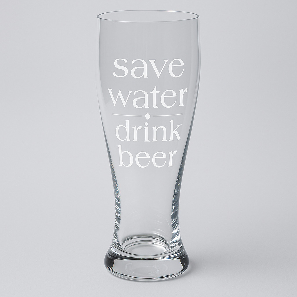 Бирена чаша 440 мл Save Water – Drink Beer - снимка 3