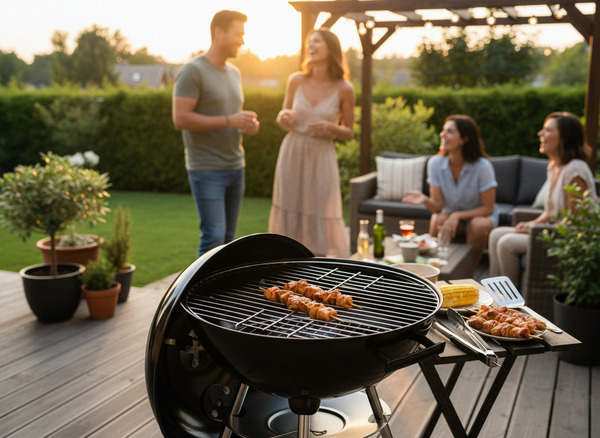 KETTLE CHARCOAL GRILL WITH LID AND WHEELS 46 x 44 x 71 CM - снимка 11