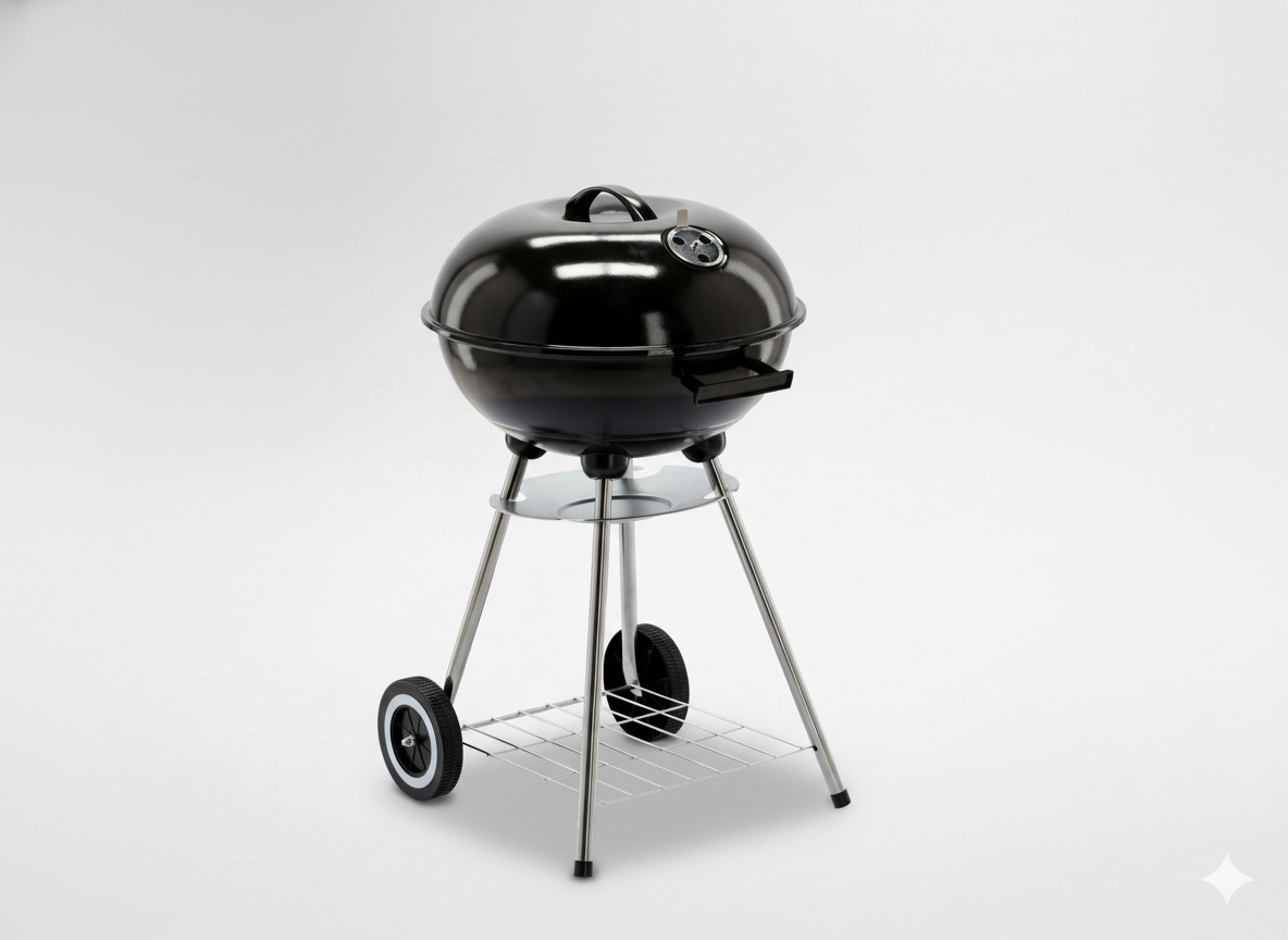KETTLE CHARCOAL GRILL WITH LID AND WHEELS 46 x 44 x 71 CM - снимка 17
