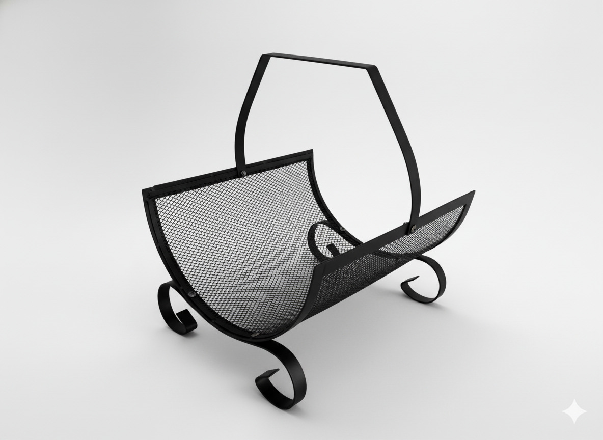 MESH LOG HOLDER BLACK L15" - снимка 1