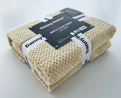 одеало Danny Home BL15-3В 220х200см фланел  плюш waffle - снимка 1