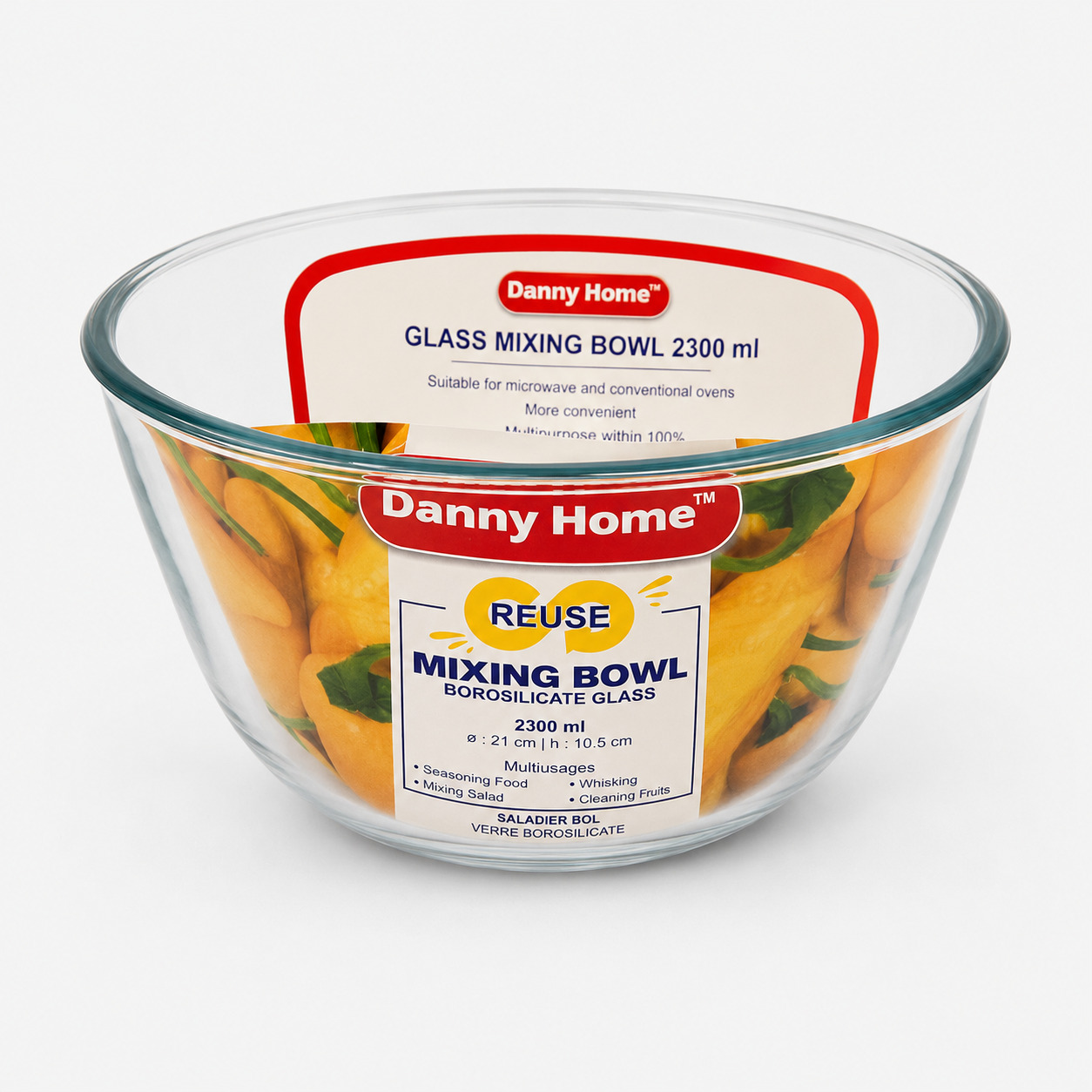 Стъклена купа Danny Home 2300 мл от боросиликатно стъкло - снимка 1