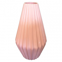 Настолна керамична ваза "Розов Конус"