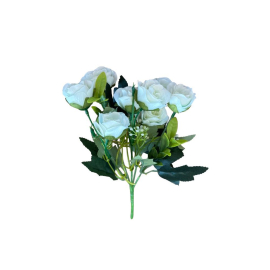 Стрък мини рози 29 см. - Бели