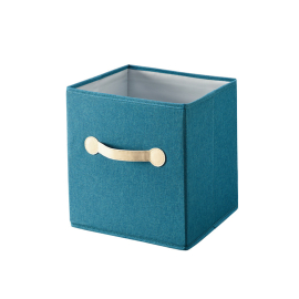 Сгъваема кутия за съхранение с дръжка, без капак - Син цвят