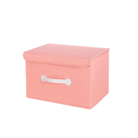 Сгъваема кутия за съхранение с дръжка и капак - Праскова (38 х 25 х 25 см)