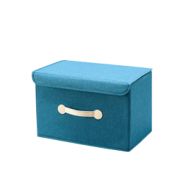 Сгъваема кутия за съхранение с дръжка и капак - Синя (38 х 25 х 25 см)