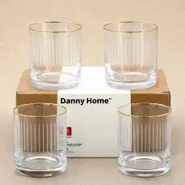 Комплект 4 чаши за уиски Danny Home – 420 мл | Лукс. стил и качество