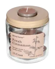 Ароматизирани чаени свещи Fresh Cinnamon 15 броя