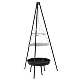 Висяща скара на тринога с регулируема височина – 95x95x147 см