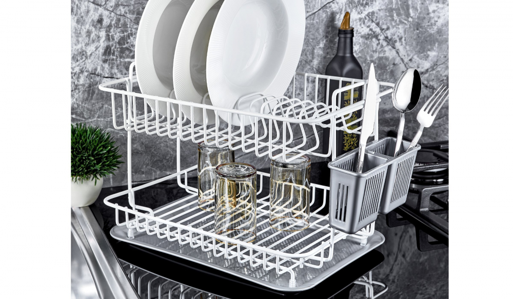 Метален сушилник за съдове и прибори MetaLife