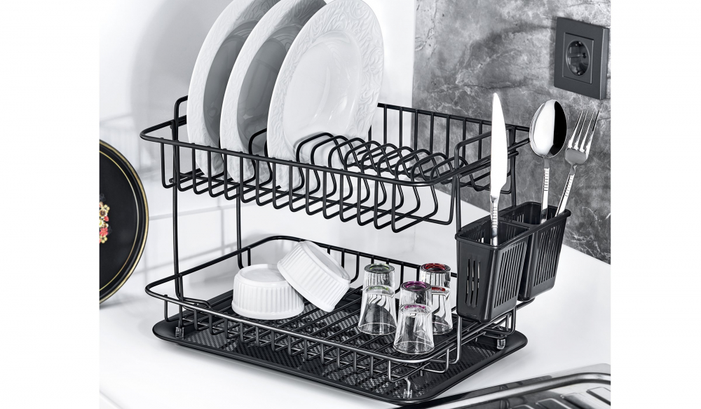 Метален сушилник за съдове и прибори MetaLife