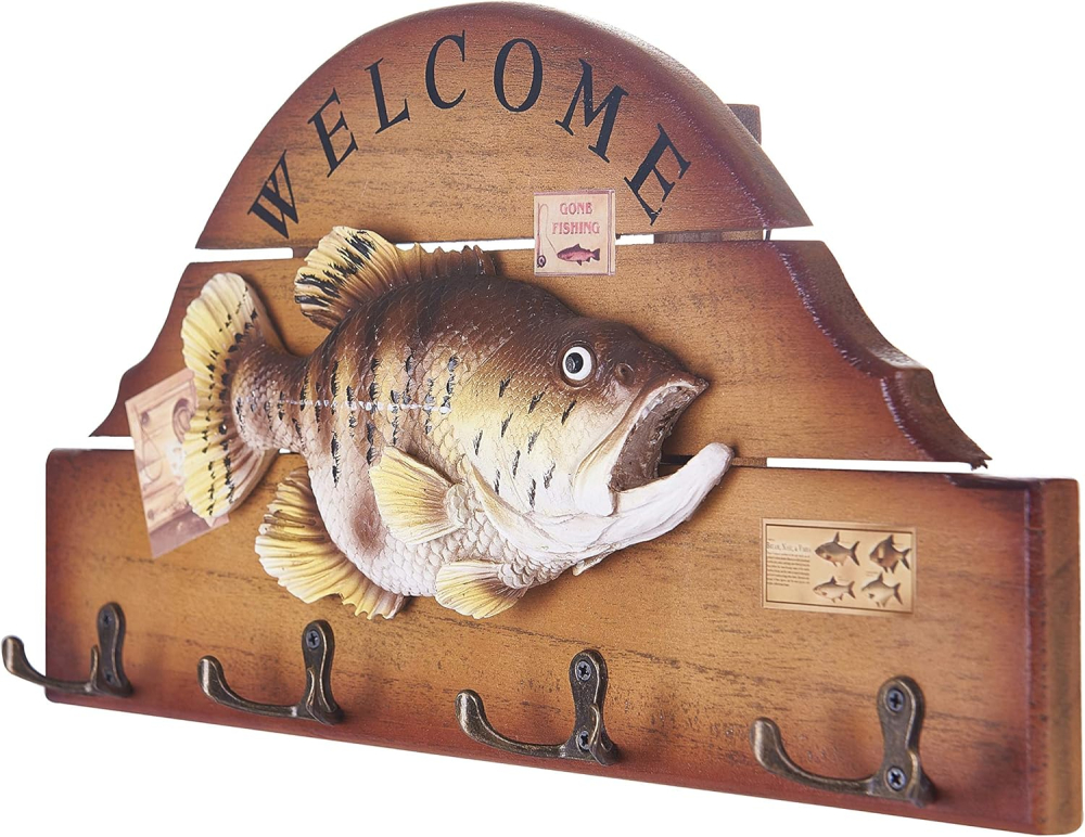 Закачалка пано с риба Welcome с 4 куки за стена - миниатюра 2