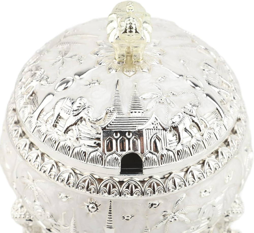 Декоративна захарница със слон | Антична бонбониера - миниатюра 11