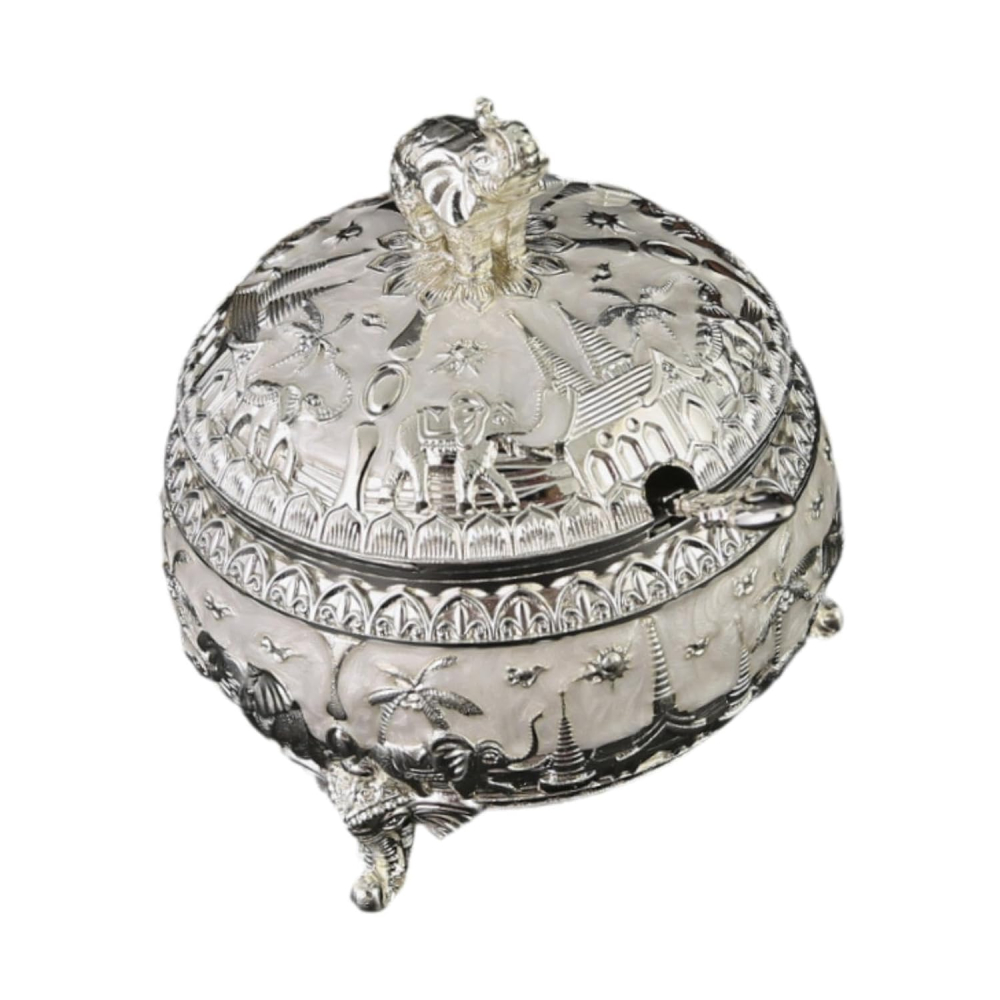 Декоративна захарница със слон | Антична бонбониера - миниатюра 4