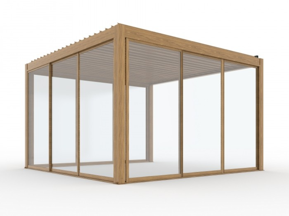 Електрическа пергола 3x4 с LED и отварящ се покрив - миниатюра 9