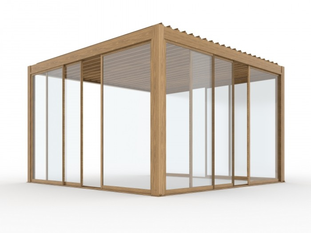 Електрическа пергола LUXE 4x4 м алуминий с LED - миниатюра 8