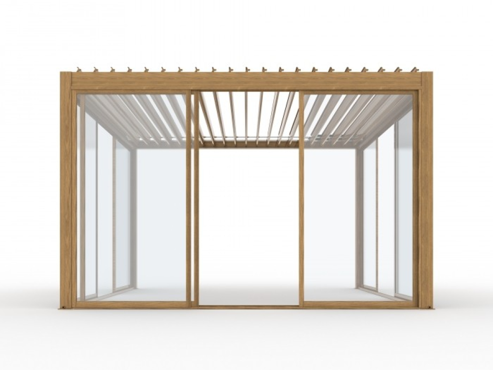 Електрическа пергола LUXE 4x4 м алуминий с LED - миниатюра 6