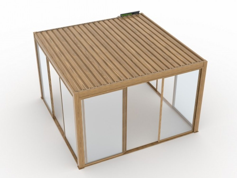 Електрическа пергола LUXE 4x4 м алуминий с LED - миниатюра 10