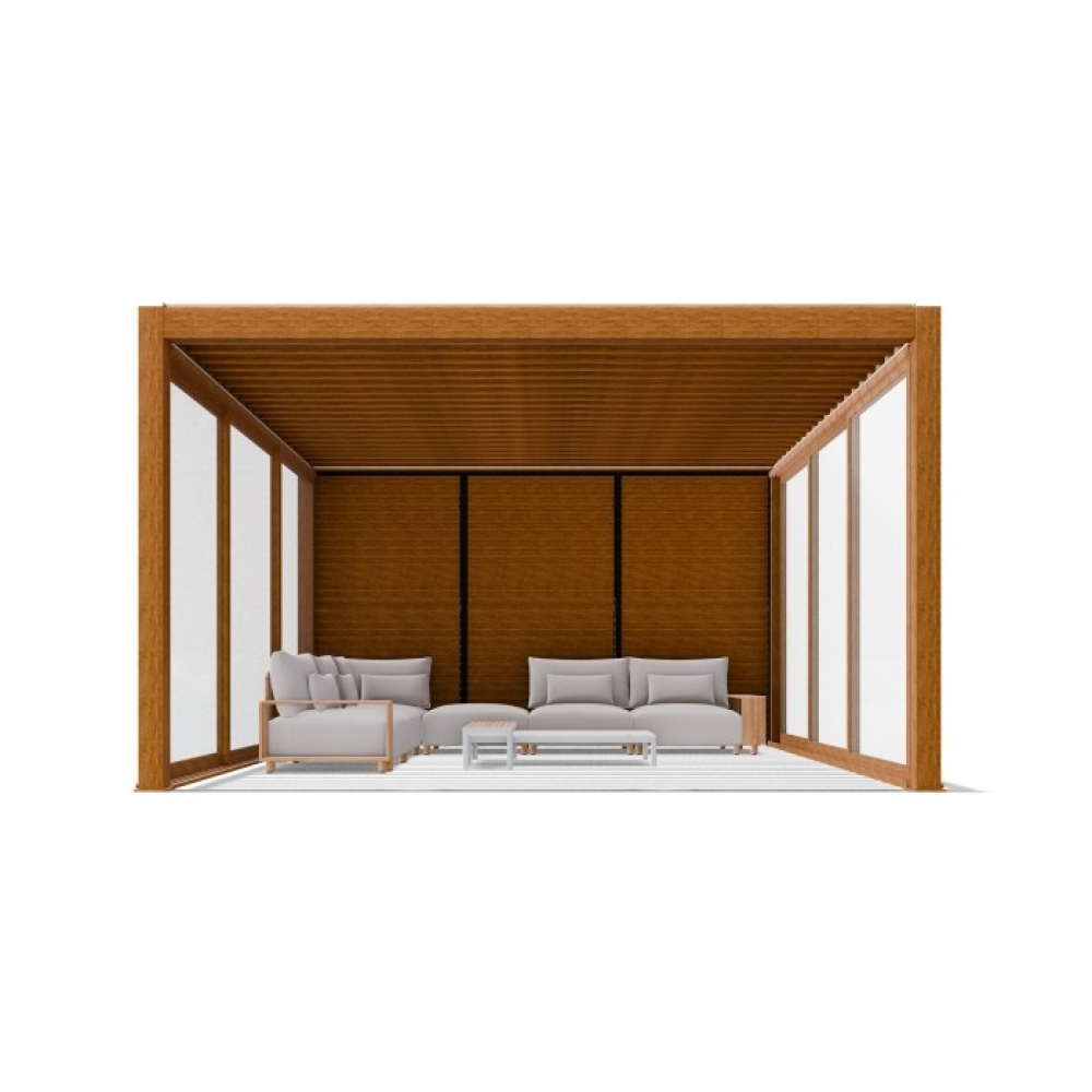 Електрическа пергола LUXE 4x4 м алуминий с LED - миниатюра 12