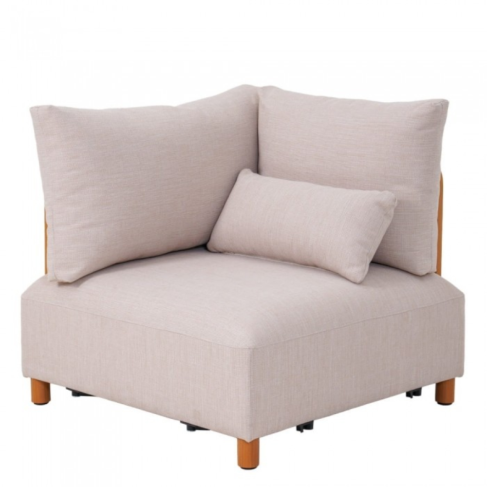 Комплект мебели Kalem бежов с калъфи и 2 маси - миниатюра 14