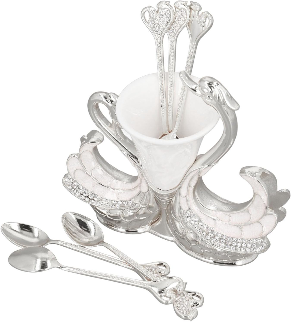 Поставка лебед с 6 лъжички за кафе и десерт - миниатюра 7