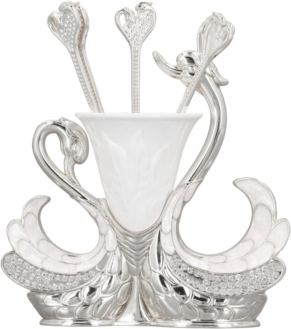 Поставка лебед с 6 лъжички за кафе и десерт - миниатюра 5