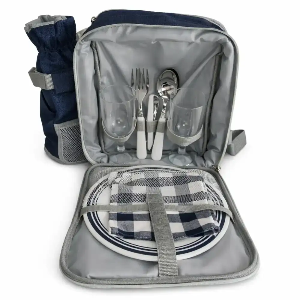 Компактна чанта за пикник с термо-калъф за бутилка. - миниатюра 3