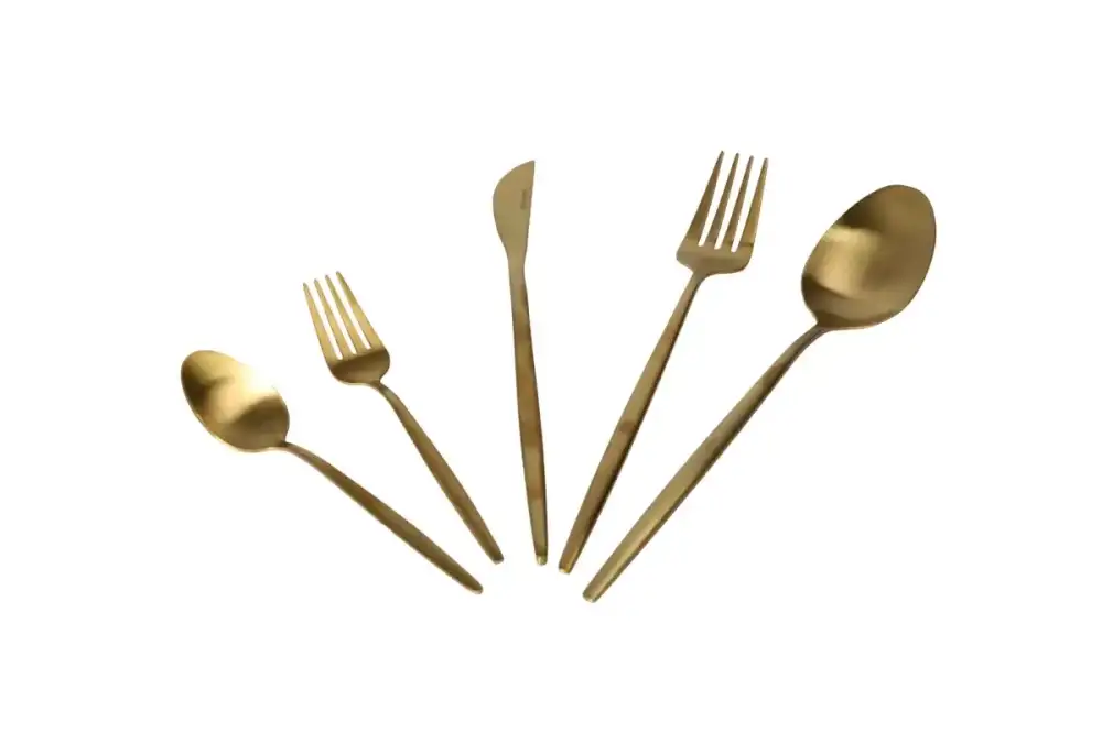 Комплект златни прибори Danny Home DH-ZYB094-21MG, 21 части Комплект златни прибори Danny Home DH-ZYB094-21MG, 21 части - миниатюра 2